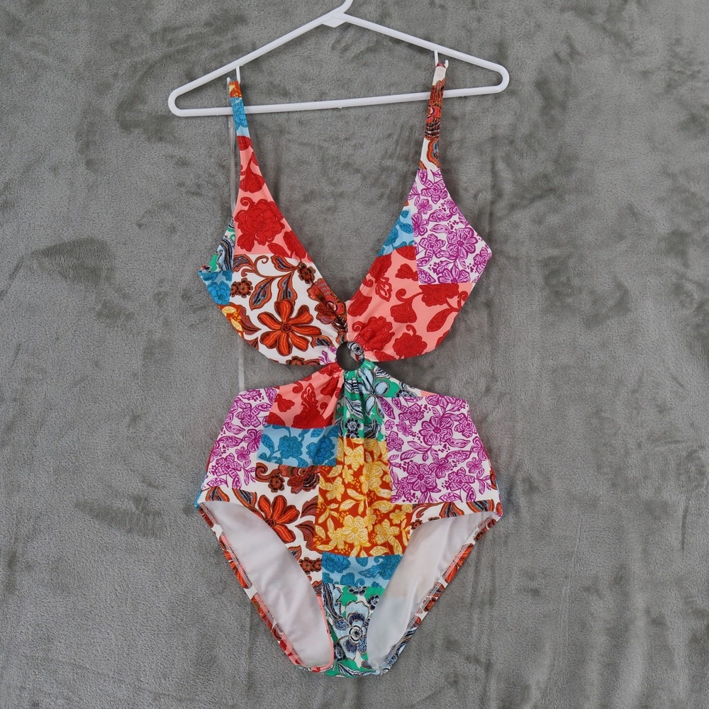 Bar III Beachside Boheme Ring Monokini One-piece‎ Swimsuit Women Small Beach NWT